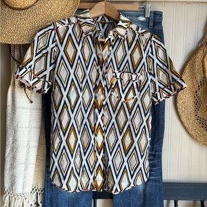 Tory Burch Diamond Cotton Shirt Size 6